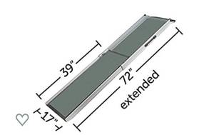 lot 4643 image: PetSafe Solvit Deluxe Telescoping Pet Ramp, Standard, Portable Lightweight Aluminum Dog and Cat Ramp