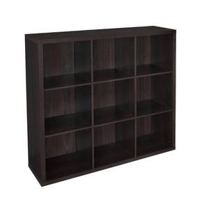 lot 4655 image: ClosetMaid 4110 Decorative Storage 9 Cube Organizer, Black Walnut. Condition Unknown
