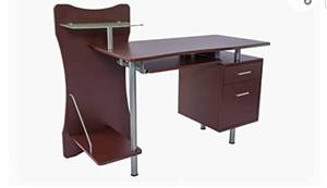 lot 4674 image: Techni Mobili Stylish Computer Desk with Storage, Chocolate, 39.5 x 44 x 51.25,