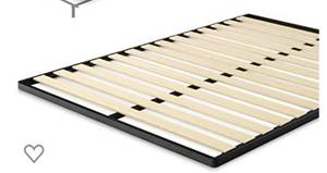 lot 4681 image: Zinus Easy Assembly Wood Slat 1.6 Inch Bunkie Board  Mattress Foundation  Bed