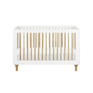 lot 4685 image: Babyletto Lolly 3-in-1 Convertible Crib with Toddler Rail - WhiteNatural