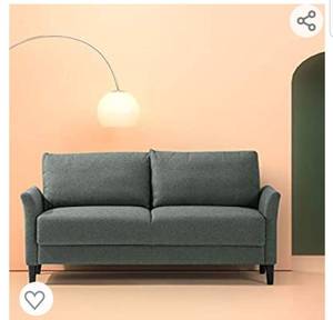 lot 4695 image: Zinus Classic Upholstered 71in Sofa  Living Room Couch, Sage Green