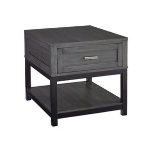 lot 4727 image: Signature Design by Ashley Caitbrook GrayBlack Rectangular End Table