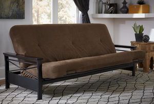 lot 4731 image: DHP 6-Inch Memory Foam Mattress, Fits Full Size Futon, 6, Brown