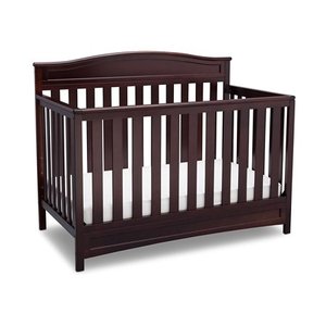 lot 4740 image: Delta Children Emery 4-in-1 Convertible Baby Crib, Dark Chocolate