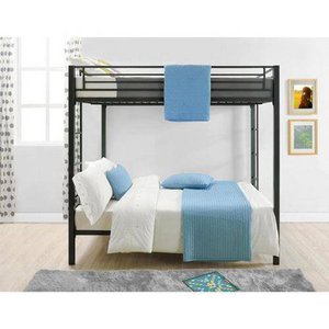 lot 4741 image: Dorel Full-Over-Full Metal Bunk Bed, Multiple Finishes with 2 Mainstays Mattresses
