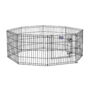 lot 4762 image: MidWest Exercise Pen with Door, 48-Inch, Black