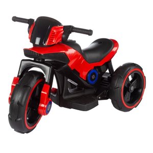 lot 4776 image: Lil Rider Ride-On Toy Trike Motorcycle - Battery Operated Electric Tricycle for Toddlers with Built-in Sound, Lights & MP3 Input (Red)