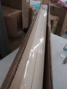 lot 4808 image: kieragrace Austin Vance Room Divider �� 47�� by 71��, Three Panel, White with Multicolored Abstract Pattern