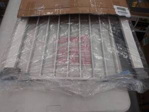lot 4821 image: LEMKA Walk Thru Baby Gate,Auto-Close Safety Pet Gate Metal Expandable Dog Gate with Pressure Mount for Stairs,Doorways,Banister (38 Wide(with 5.5 Extension), White)