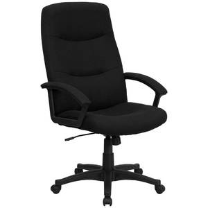 lot 4837 image: Fabric Upholstered Executive High-Back Swivel Office Chair