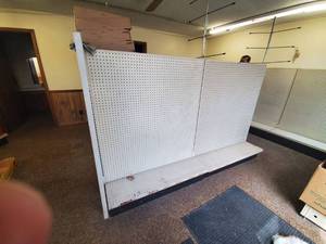 lot 127 image: UPDATED WIDTH DIMENSION Lozier double sided 2 four foot sections with endcap