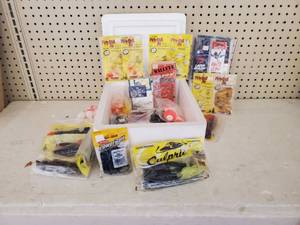 lot 173 image: Crappie Walleye Bass lot with 5 qt cooler Soft bait - Jigs - & More