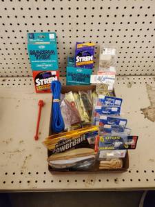 lot 263 image: Tackle box filler Soft baits - Weights - Line and More