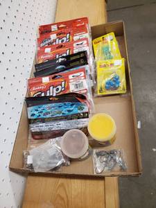 lot 288 image: Jigs -  soft baits and powder paint