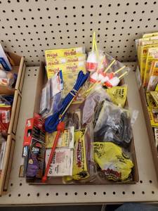 lot 296 image: Jigs-Bobbers-Hooks- Rubber worms and more