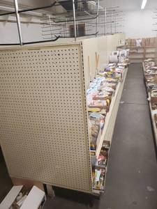 lot 4 image: UPDATED WIDTH DIMENSIONS Lozier (6) 4ft Sections with 2 endcaps