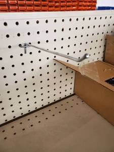 lot 46 image: 8 Peg board J Hooks
