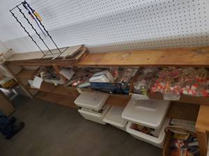 lot 50 image: 10 ft long 33 tall by 7 wide wood shelf