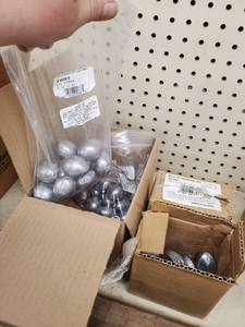 lot 56 image: (24ct) 6oz Egg Sinkers and (26ct) 6oz bank sinkers