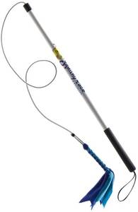lot 8080 image: Squishy Face Studio Flirt Pole V2 with Braided Fleece Lure - Durable Dog Toy for Fun Obedience Training & Exercise