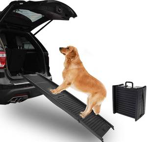 lot 8066 image: ECOTRIC Folding Pet Dog Ramps for SUV Truck RV Cars Sturdy and Compact and Lightweight