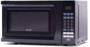 lot 8101 image: Commercial Chef CHM770B Countertop Microwave, 0.7 Cubic Feet, Black