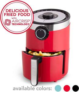 lot 8094 image: Dash DCAF250GBRD02 AirCrisp Pro Electric Air Fryer  Oven Cooker with Temperature Control, Non Stick Fry Basket, Recipe Guide  Auto Shut Off Feature, 2qt, Red
