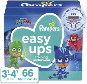 lot 8106 image: Pampers Easy Ups Training Underwear Boys Size 5 3T-4T 66 Count