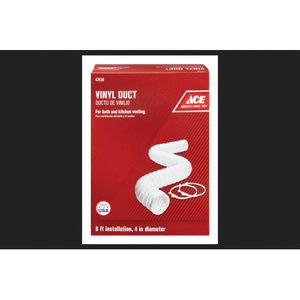 lot 1975 image: Ace 4 in. Dia. x 8 ft. L Vent Duct White