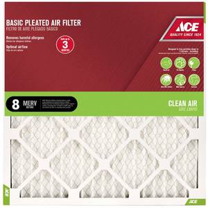 lot 1986 image: 12 Pack - Ace 20in x 25in x 1in Pleated Furnace Air Filter