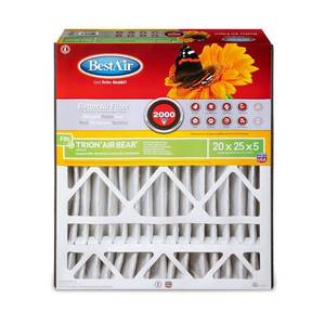 lot 1995 image: BestAir 3pk 20X25X5 Replacement Air Furnace Filter Merv 11