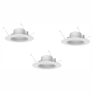 lot 8929 image: EcoSmart 5 in. and 6 in White Integrated LED Recessed Trim (1-Pack)