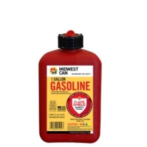 lot 8962 image: Midwest Can 1210 Fmd Gasoline Container, 1 Gallon Gas Can Plus 4 Oz. For Oil Mixture