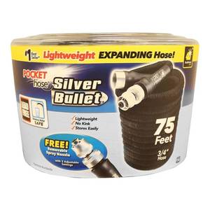 lot 8989 image: As Seen On Tv Pocket Hose Silver Bullet 50 Ft