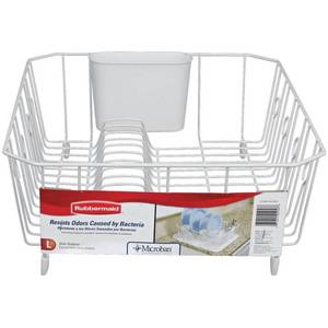 lot 9503 image: Rubbermaid Large White Antimicrobial Dish Drainer