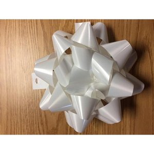 lot 9593 image: JUMBO WHITE STAR BOW x4