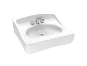 lot 9614 image: Cato Terra Rectangular 18.5 in. Lavatory Sink White