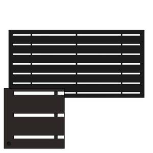 lot 484 image: YardSmart 73042822, Black Decorative Screen Panel 2X4-Boardwalk