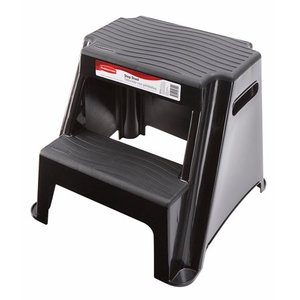 lot 521 image: Rubbermaid RM-P2 2-Step Molded Plastic Stool with Non-Slip Step Treads 300-Pound Capacity