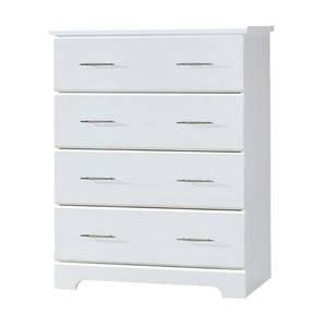 lot 536 image: Storkcraft Brookside 4 Drawer Dresser Chest White