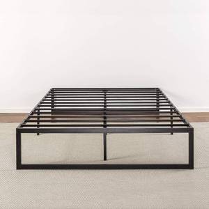 lot 577 image: Zinus Abel 14 Metal Platform King Bed Frame W Steel Slat Support Foundation