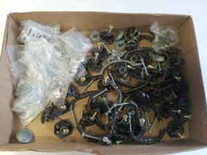 lot 44 image: Door handles and pulls with screws