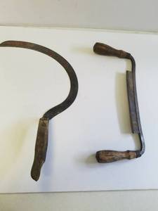 lot 60 image: Vintage Sickle and Vintage Draw knife