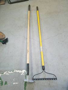 lot 101 image: rake and a hoe