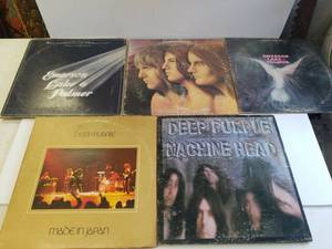 lot 124 image: the purple and Emerson Lake and Palmer records