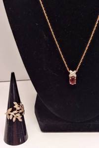 lot 501 image: Ring (Sz 6) & Pendant  Marked 925