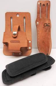 lot 529 image: 3 Different Types of Holders for Belt  Flashlight, Knife, & Tools