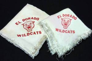 lot 534 image: 2 Vintage ElDorado High School Wildcats Scarves  ElDorado Kansas