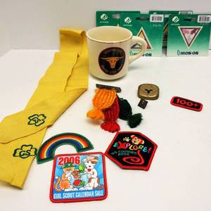 lot 593 image: Vintage & Newer  Boy Scout & Girl Scout Patches & More